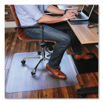 ES Robbins® Sit Or Stand Mat For Carpet Or Hard Floors, 36 X 53 With Lip, Clear-black freeshipping - TVN Wholesale